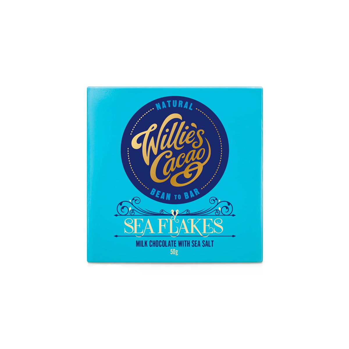 WILLIES SEA FLAKES MILK CHOCOLATE WITH SEA SALT 50g