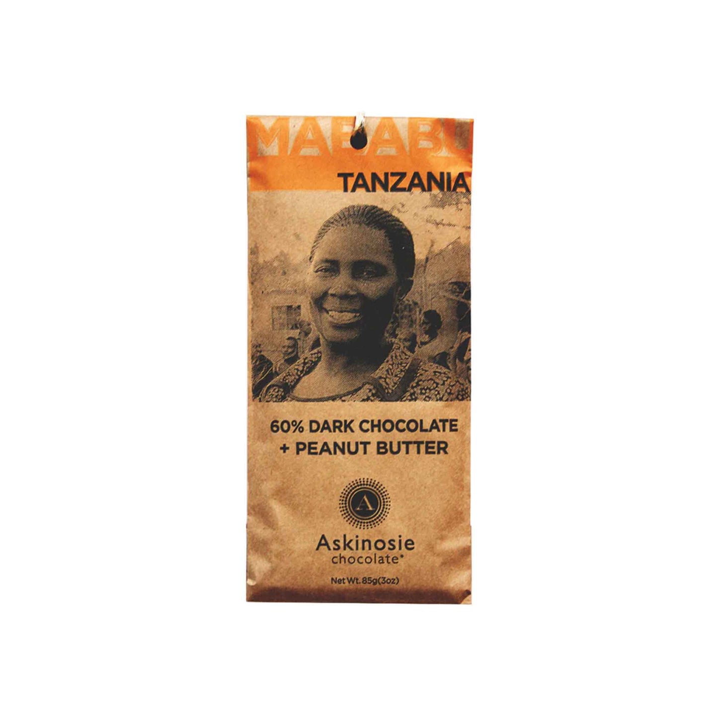 ASKINOSIE PEANUT BUTTER DARK 60% CHOCOLATE 85g