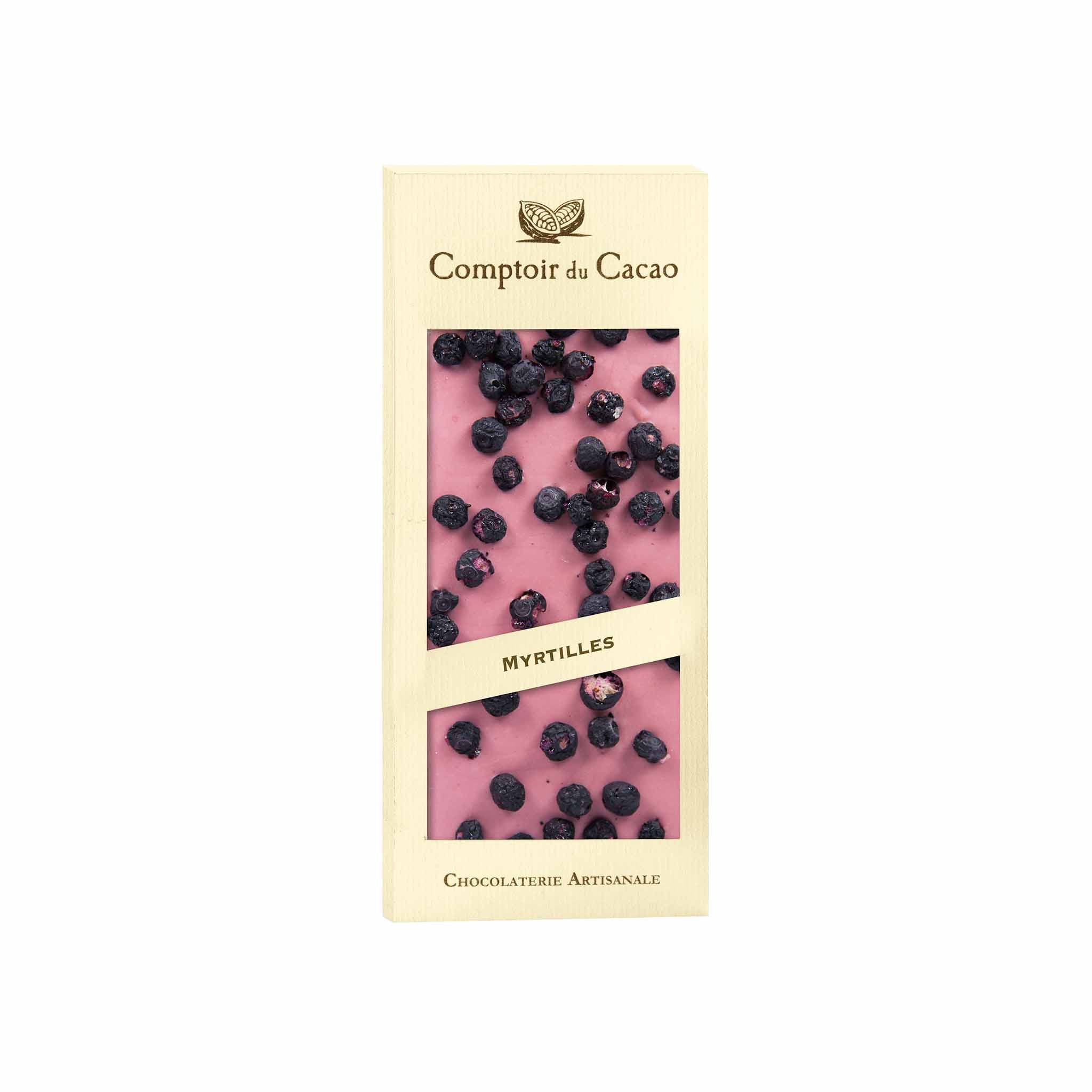 COMPTOIR DU CACAO RUBY CHOCOLATE BAR WITH BLUEBERRIES 90g