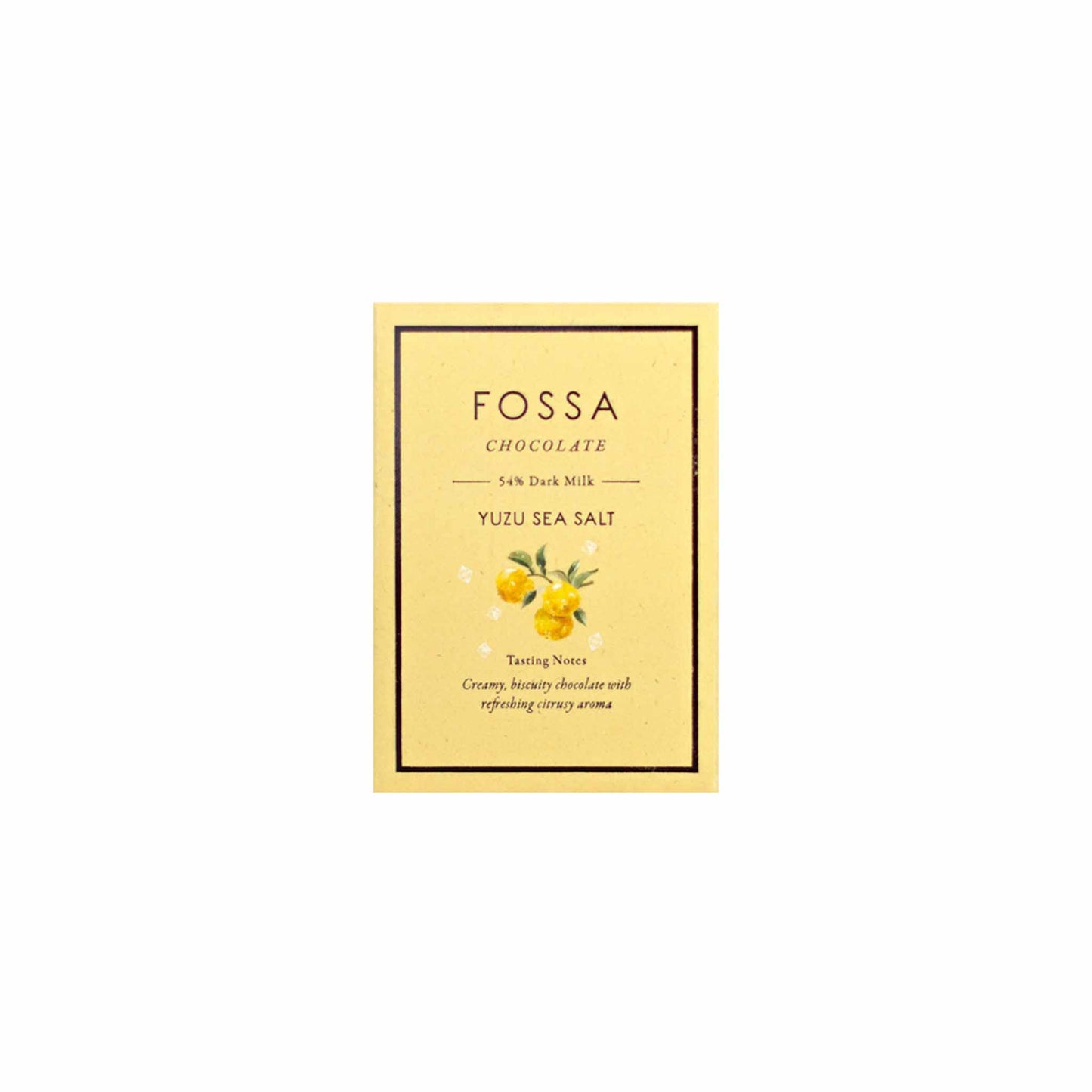 FOSSA YUZU SEA SALT DARK MILK 54% CHOCOLATE 50g