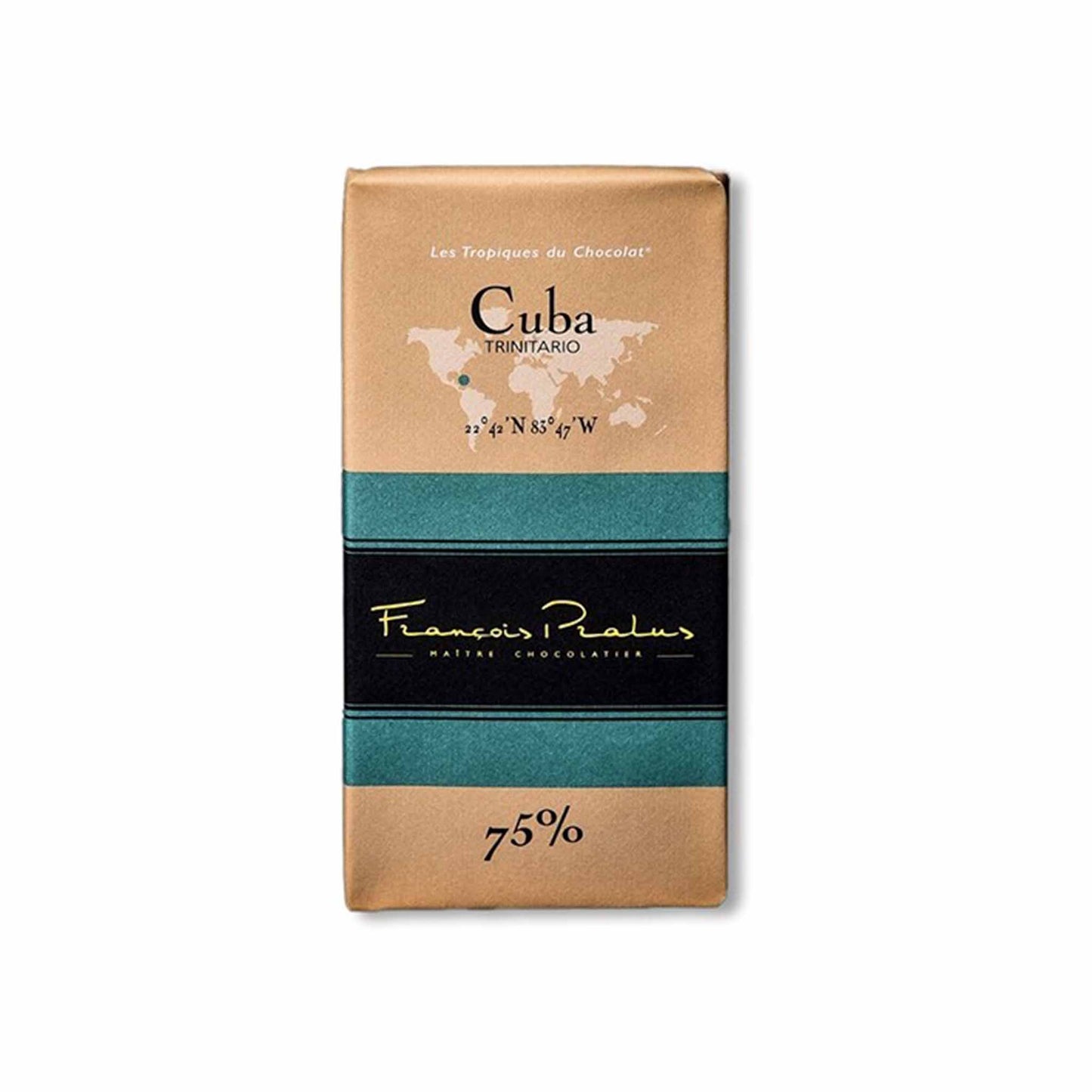 FRANCOIS PRALUS CUBA 75% DARK CHOCOLATE 100g