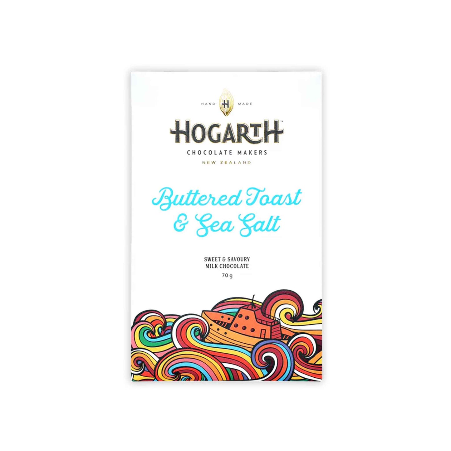 HOGARTH TOAST & SEA SALT 48% MILK CHOCOLATE 70g