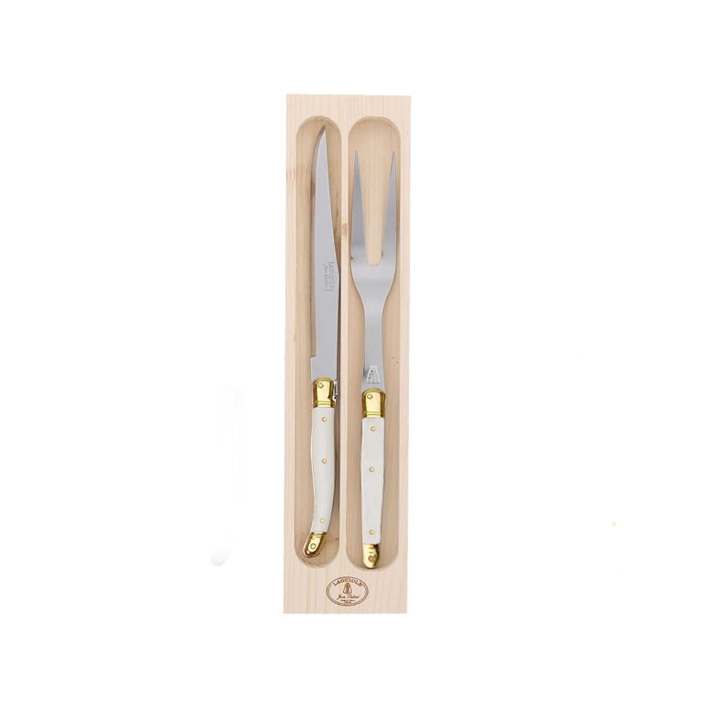 LAGUIOLE JEAN DUBOST CARVING SET IVORY