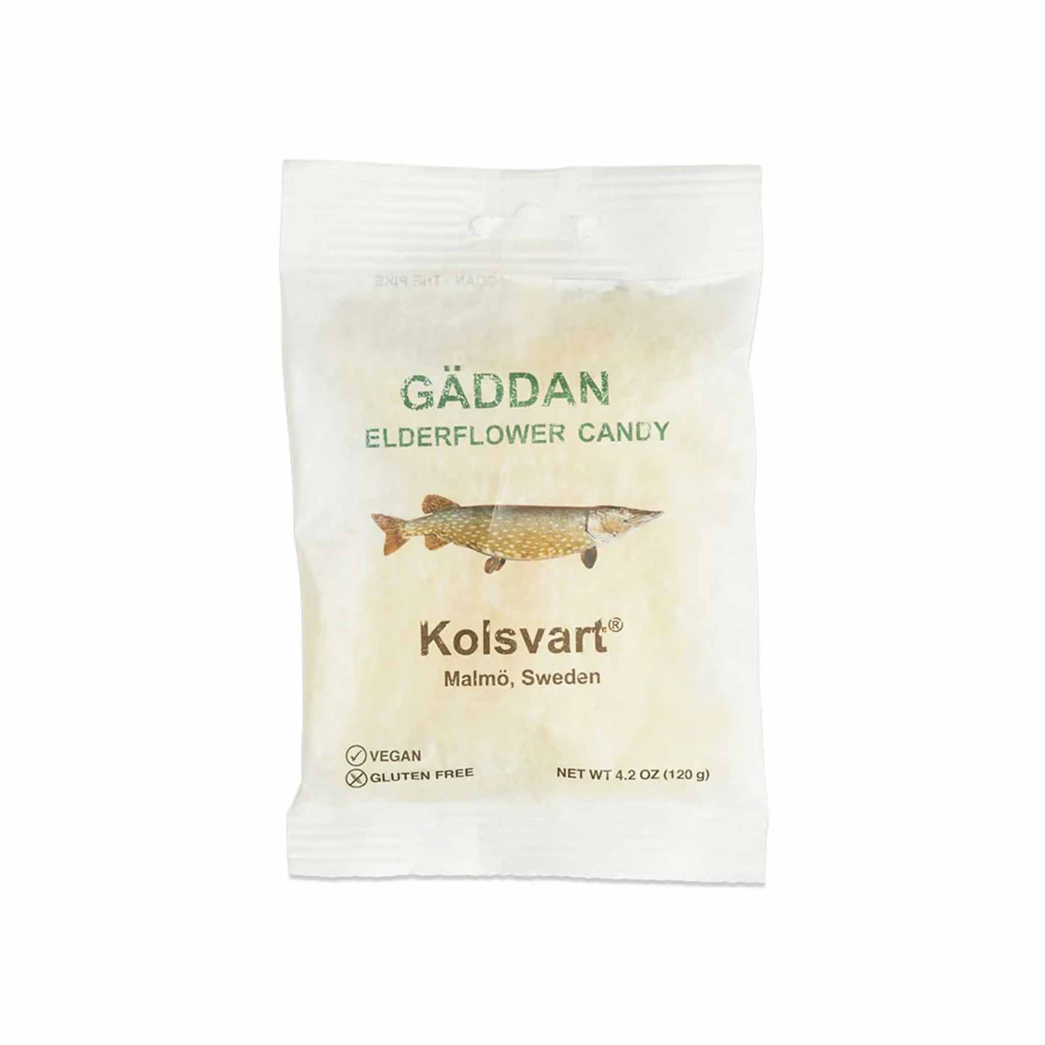 KOLSVART GADDAN ELDERFLOWER FISH SHAPED CANDY 4.2oz