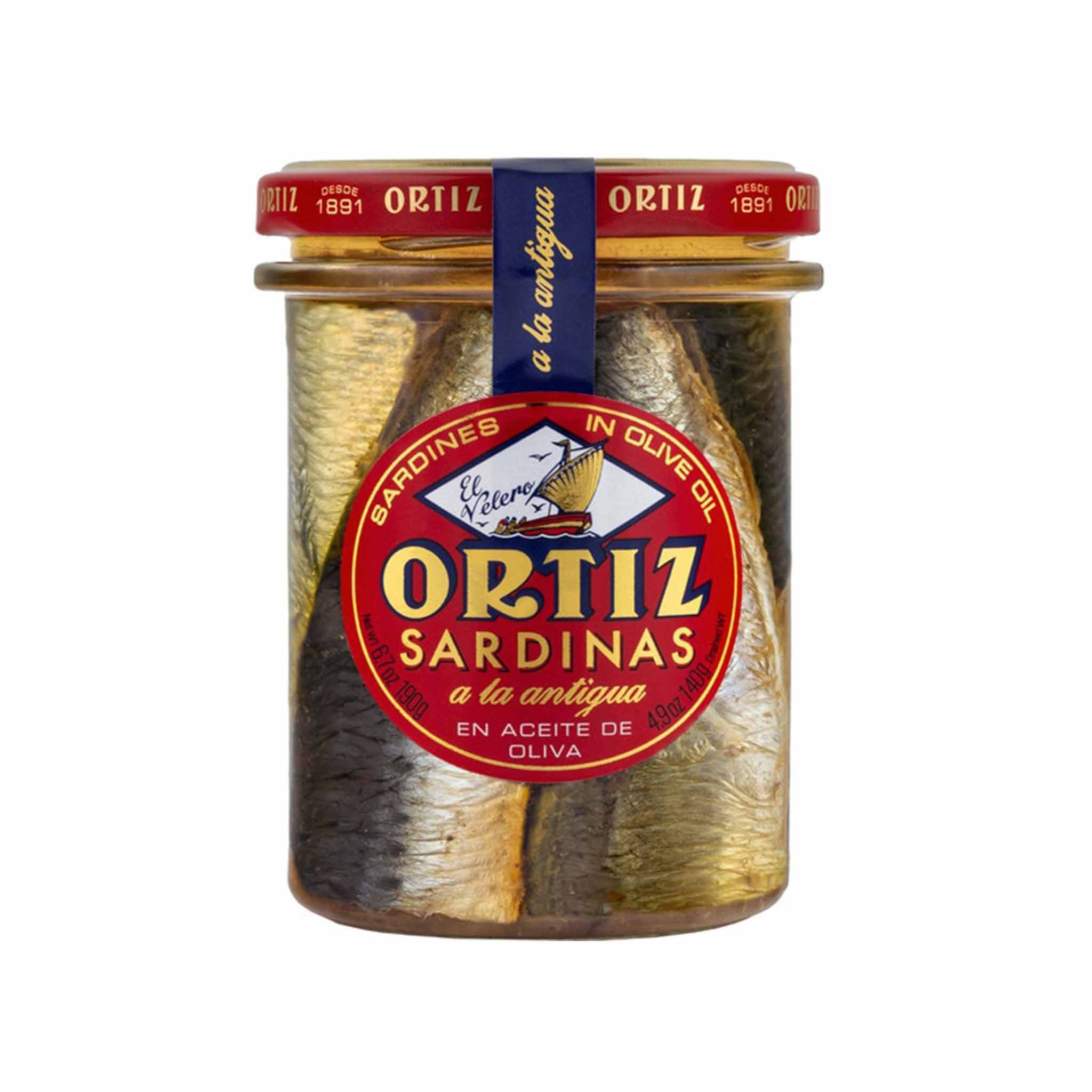 Ortiz Sardines Antigua in a Glass Jar