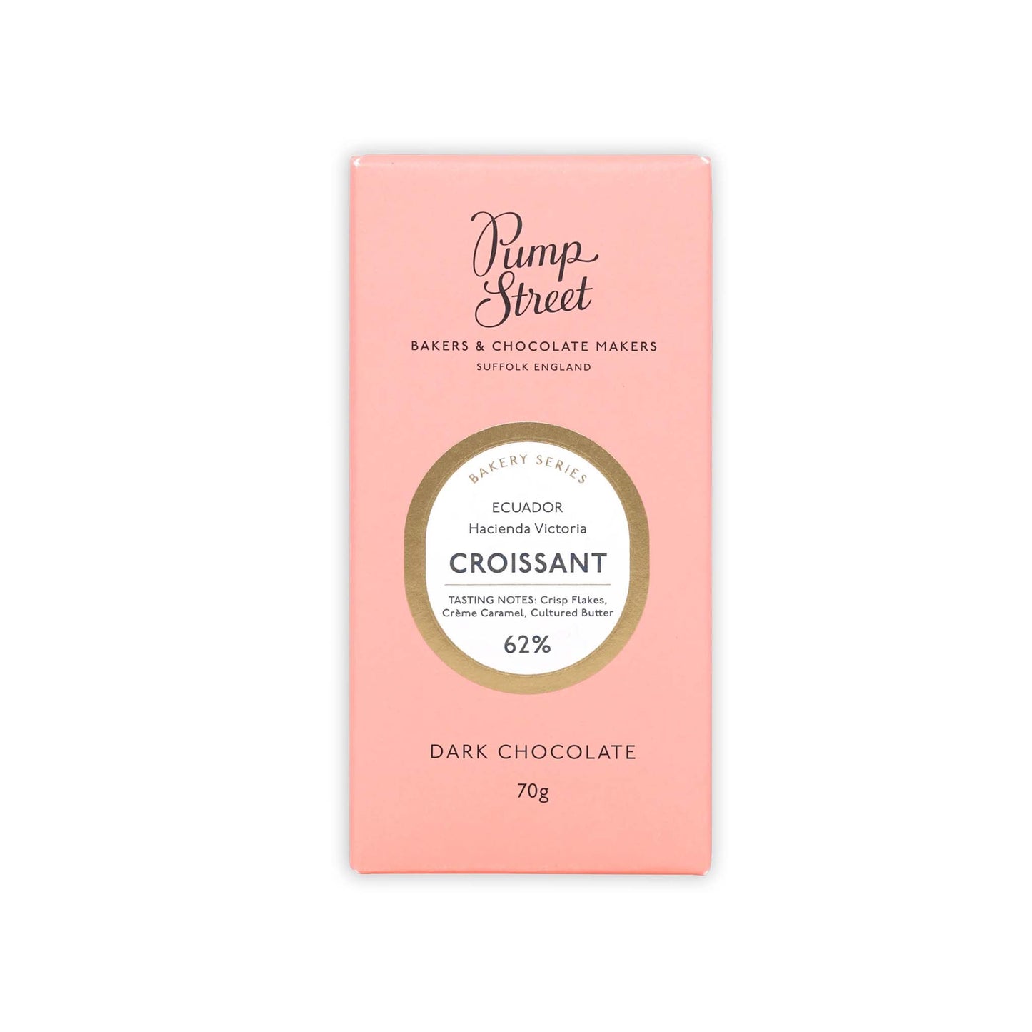 PUMP STREET CROISSANT BAR 62% DARK CHOCOLATE 70g