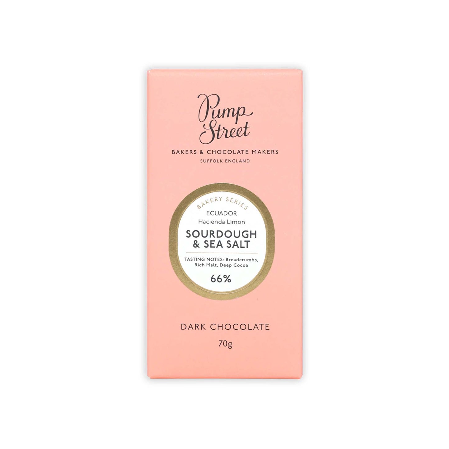 PUMP STREET SOURDOUGH & SEA SALT 66% DARK CHOCOLATE 70g