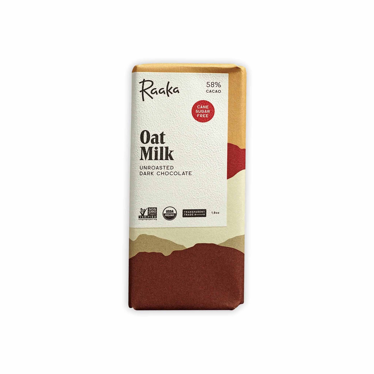RAAKA OAT MILK 58% DARK CHOCOLATE 1.8oz