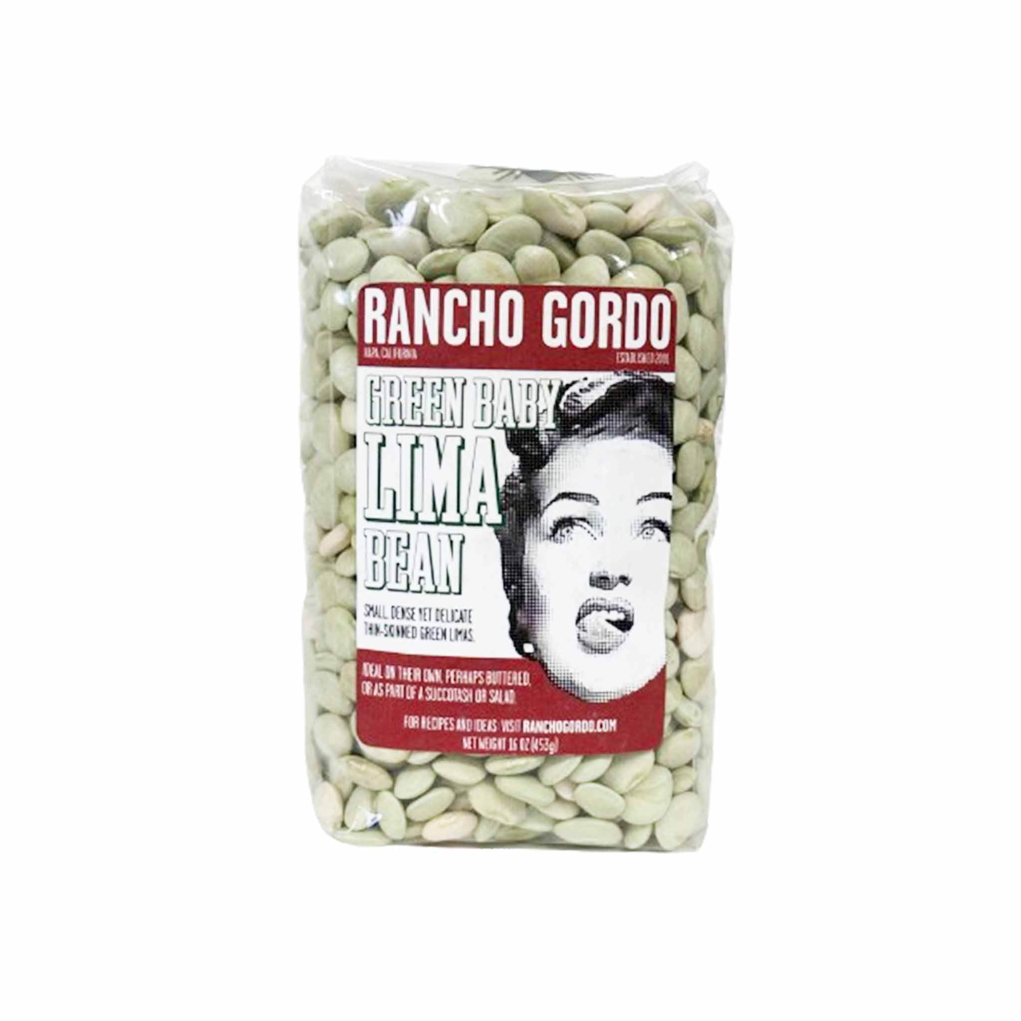 RANCHO GORDO GREEN BABY LIMA BEANS 1 lb