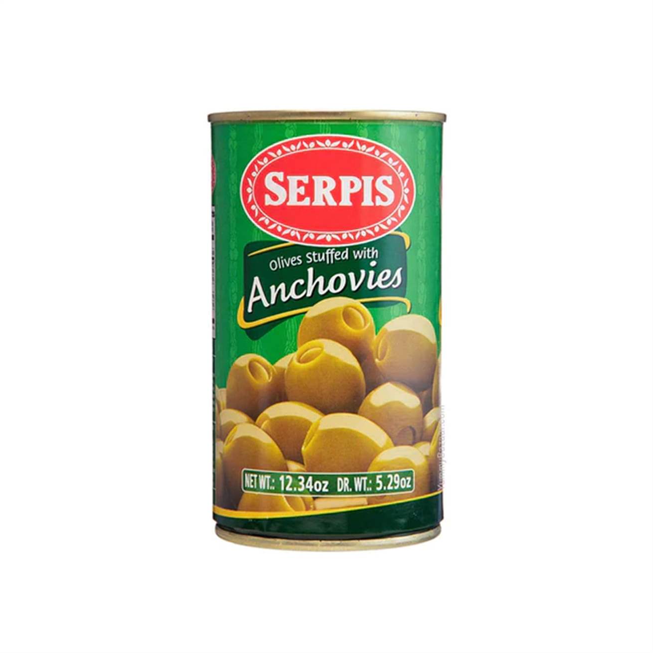 SERPIS GREEN OLIVES STUFFED WITH ANCHOVY 5.29oz