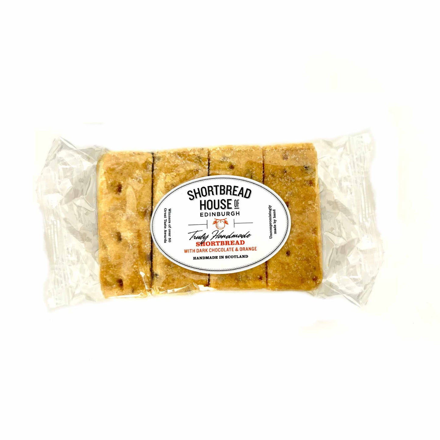 SHORTBREAD HOUSE FINGERS WITH DARK CHOCOLATE ORANGE 6oz