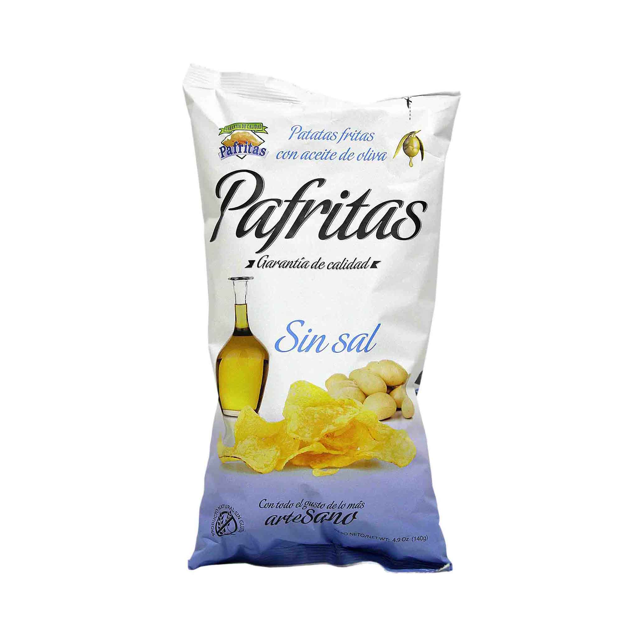 SPANISH PAFRITAS UNSALTED CHIPS 140g