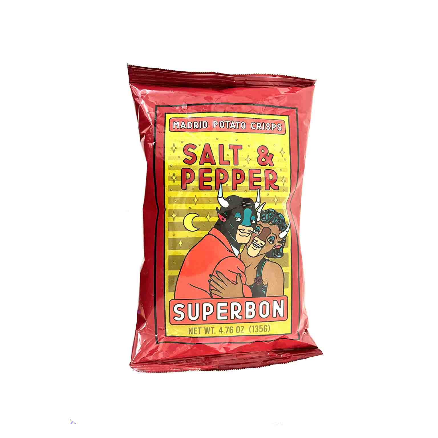 SUPERBON SALT & PEPPER POTATO CHIPS 135g
