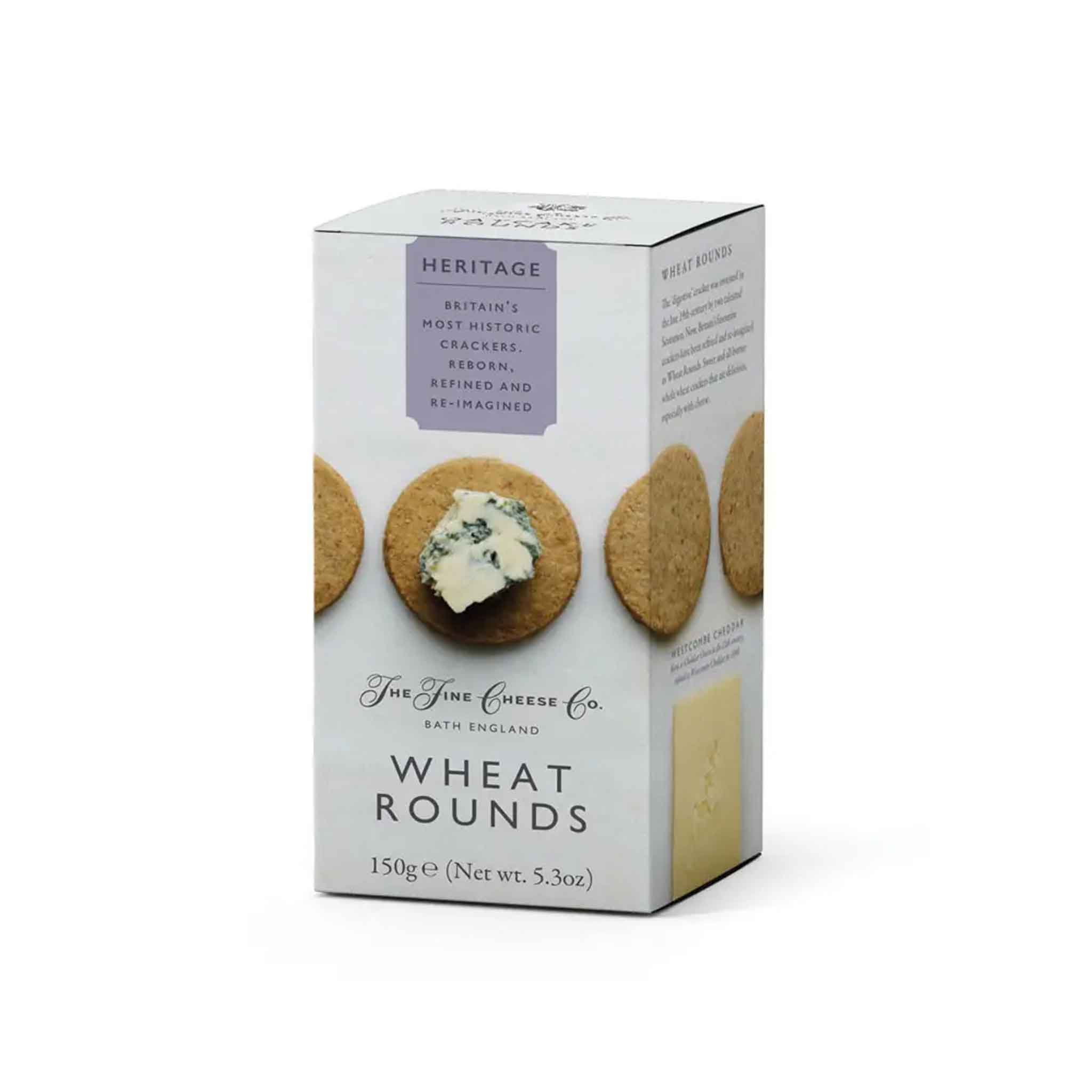 THE FINE CHEESE COMPANY WHEAT ROUNDS CRACKERS 150g