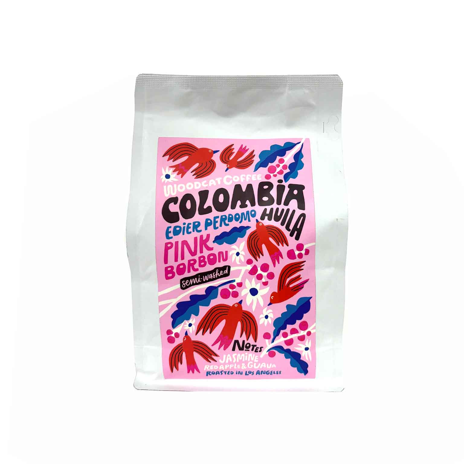 WOODCAT COFFEE COLOMBIA PINK BOURBON 12oz