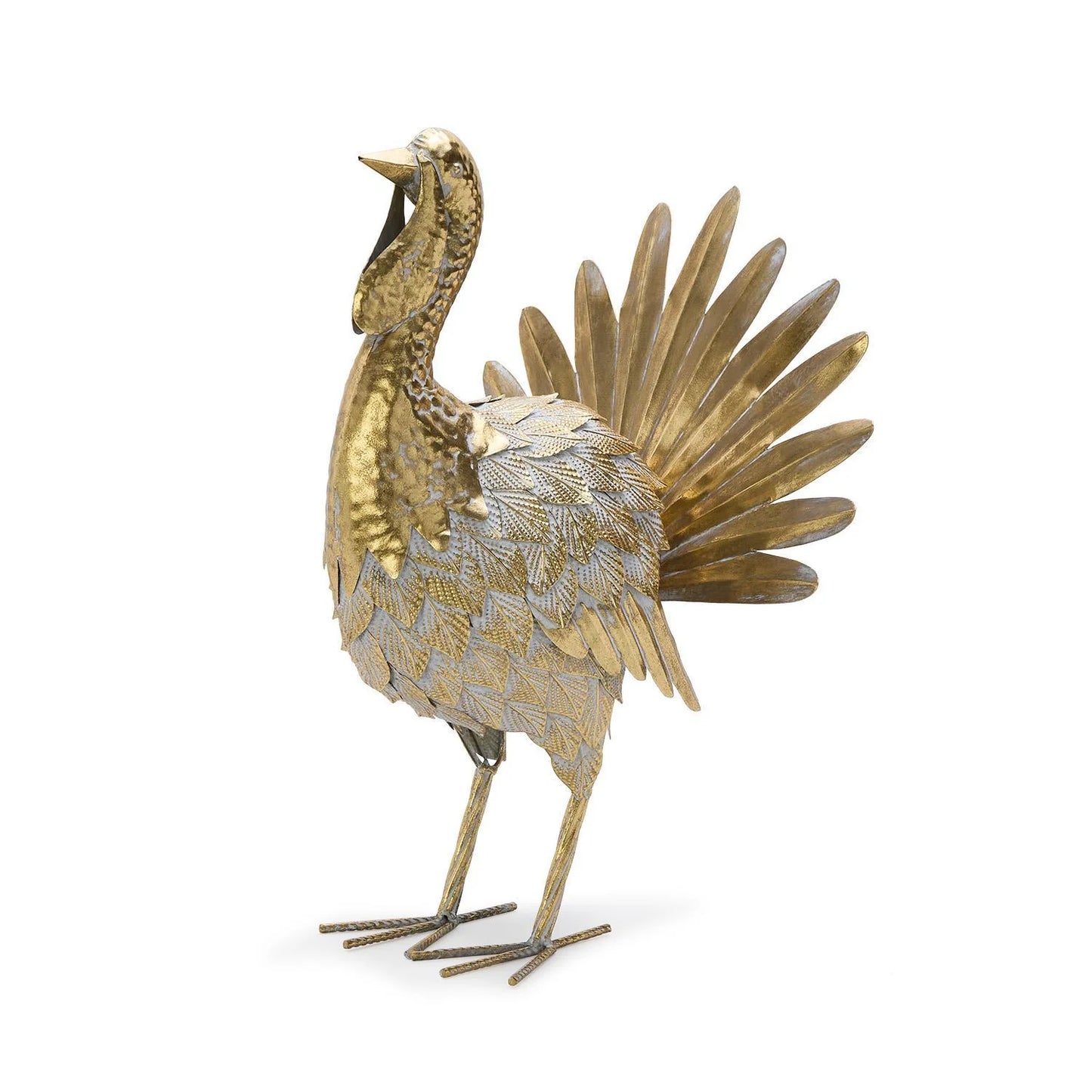 TWO'S COMPANY GALVANIZED GOLD TURKEY