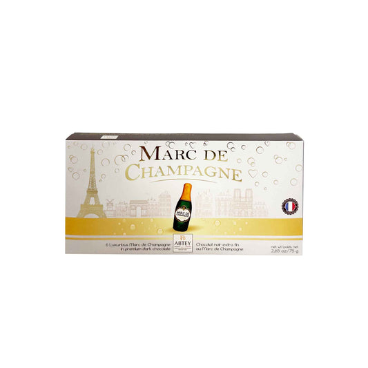ABTEY MARC DE CHAMPAGNE IN PREMIUM DARK CHOCOLATE GIFT BOX 75g