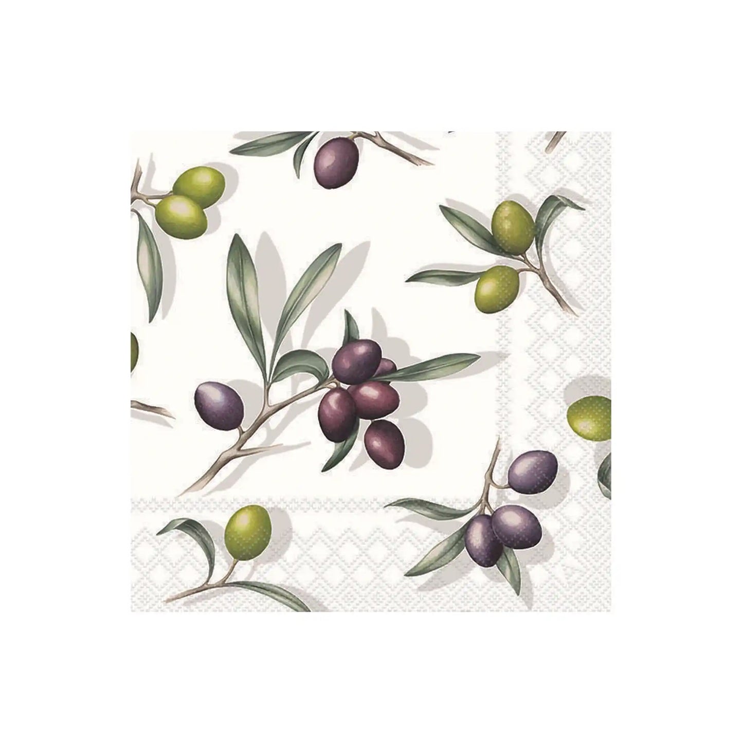 AMBIENTE DELICIOUS OLIVES NAPKIN 5"X5" 20 COUNT