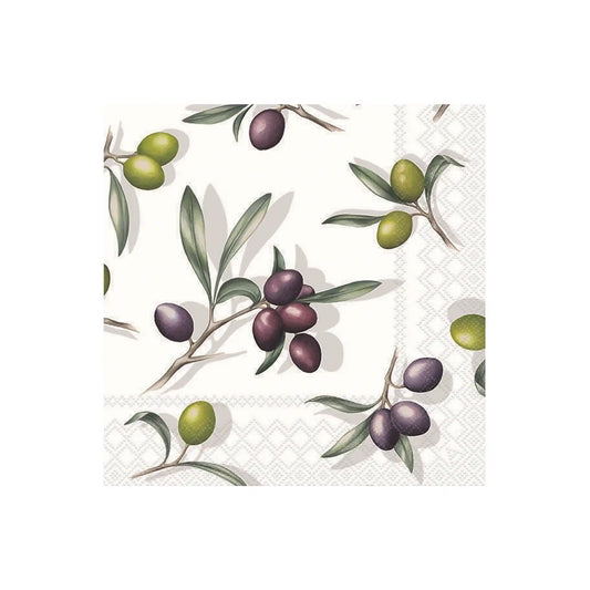 AMBIENTE DELICIOUS OLIVES NAPKIN 5"X5" 20 COUNT