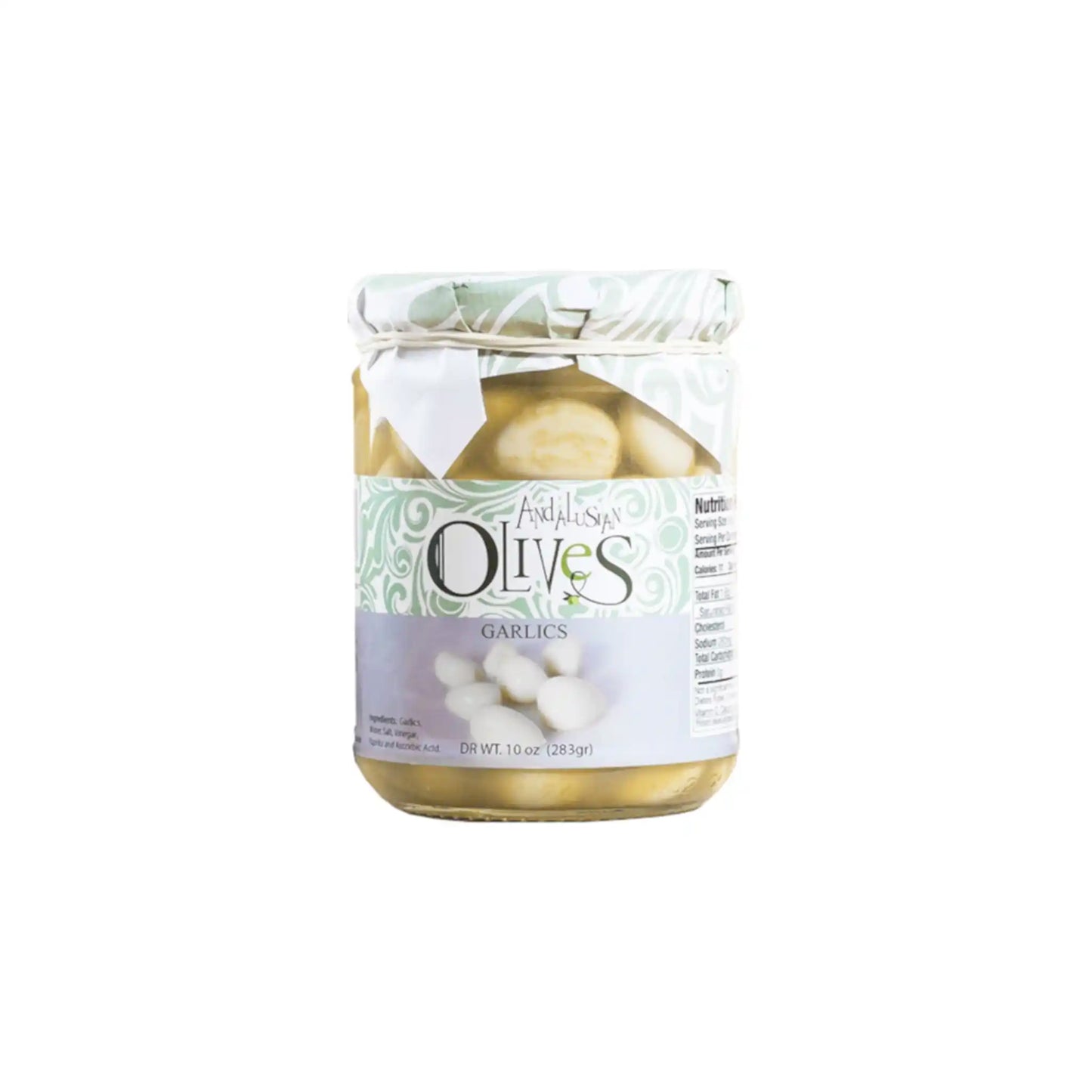 ANDALUSIAN OLIVES WHOLE GARLIC CLOVES 283g
