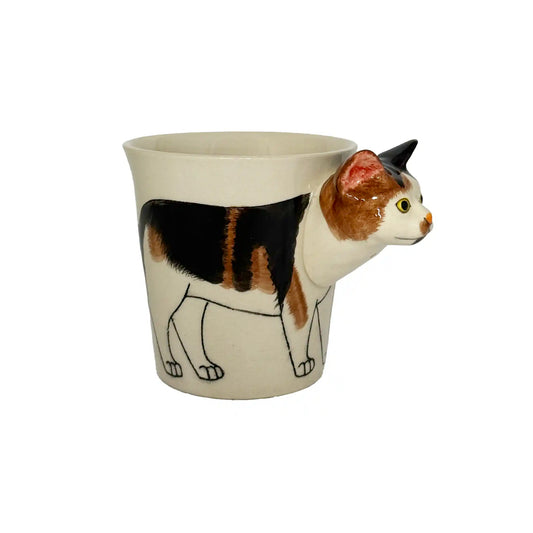 ART FLORAL TRADING CALICO CAT MUG