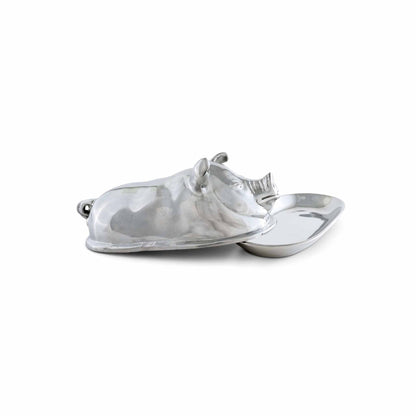 ARTHUR COURT PIG SHAPED BUTTER DISH