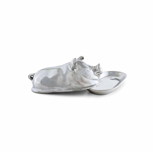 ARTHUR COURT PIG SHAPED BUTTER DISH
