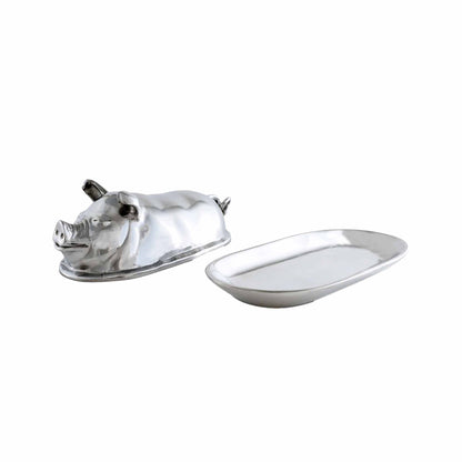 ARTHUR COURT PIG SHAPED BUTTER DISH