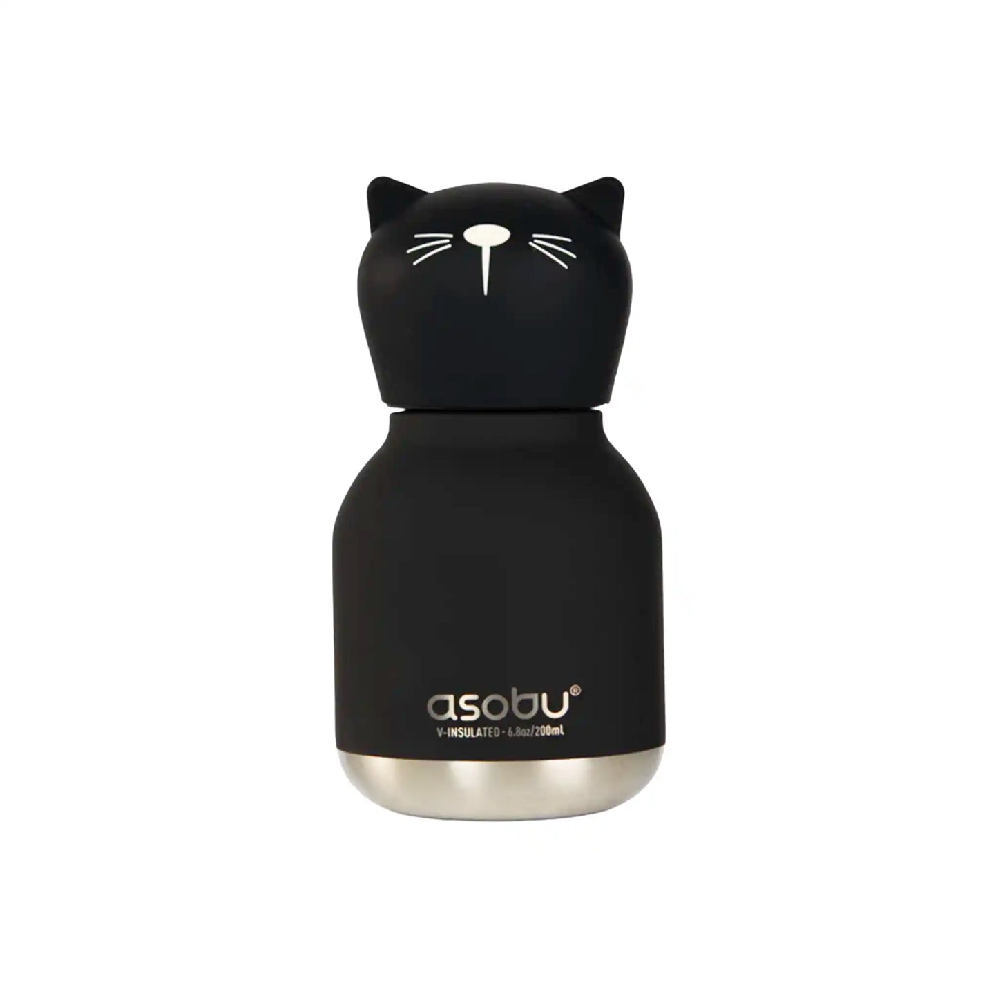 ASOBU MINI BESTIE BLACK CAT WATER BOTTLE BAG CHARM 6.8oz