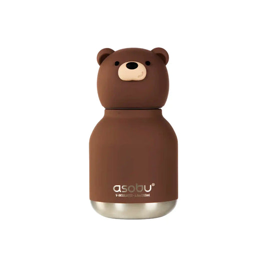 ASOBU MINI BESTIE BROWN BEAR WATER BOTTLE BAG CHARM 6.8oz