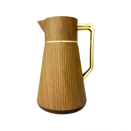 AULICA WOODEN COFFEE POT WITH GOLD HANDLE 1l