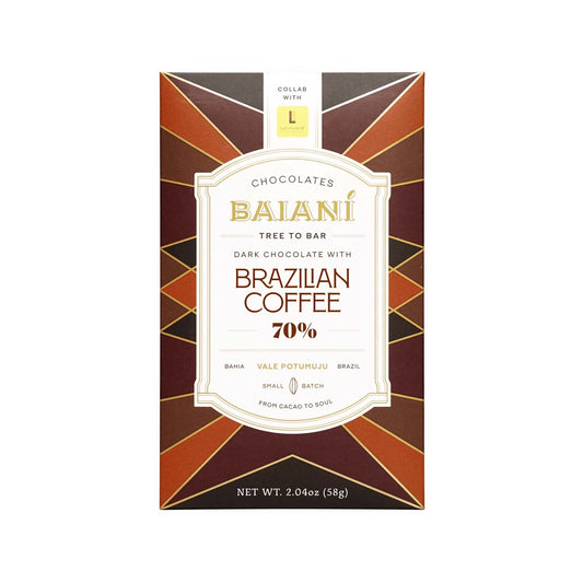 BAIANI BRAZILIAN COFFEE 70% DARK CHOCOLATE 58g