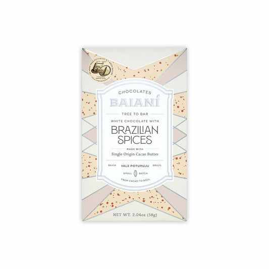 BAIANI WHITE CHOCOLATE WITH BRAZILIAN SPICES 58g