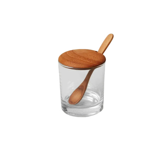 BE HOME GLASS MINI CELLAR WITH LID & SPOON