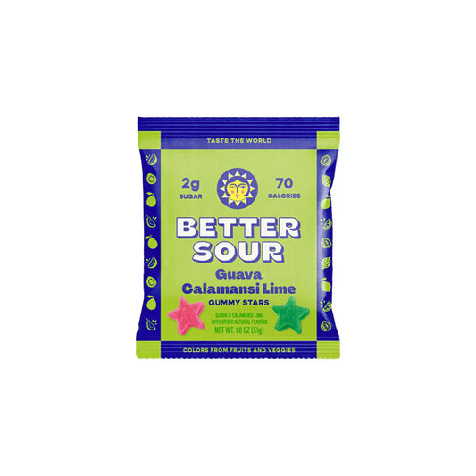BETTER SOUR GUAVA CALMANSI LIME GUMMY STARS 51g