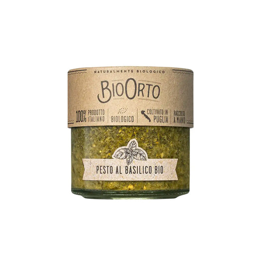 BIO ORTO ORGANIC BASIL PESTO WITH GARLIC 180g