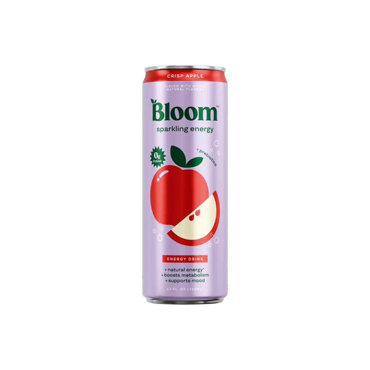 BLOOM SPARKLING ENERGY CRISP APPLE NATURAL ENERGY DRINK 12oz