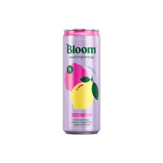 BLOOM SPARKLING ENERGY RASPBERRY LEMON 12oz