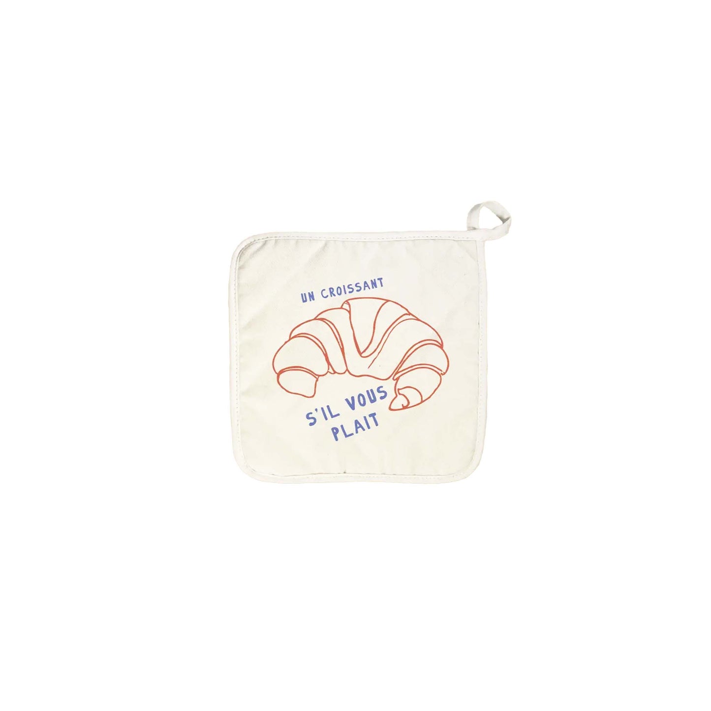 BOHEME BLISS "UN CROISSANT S'IL VOUS PLAIT" COTTON POT HOLDER