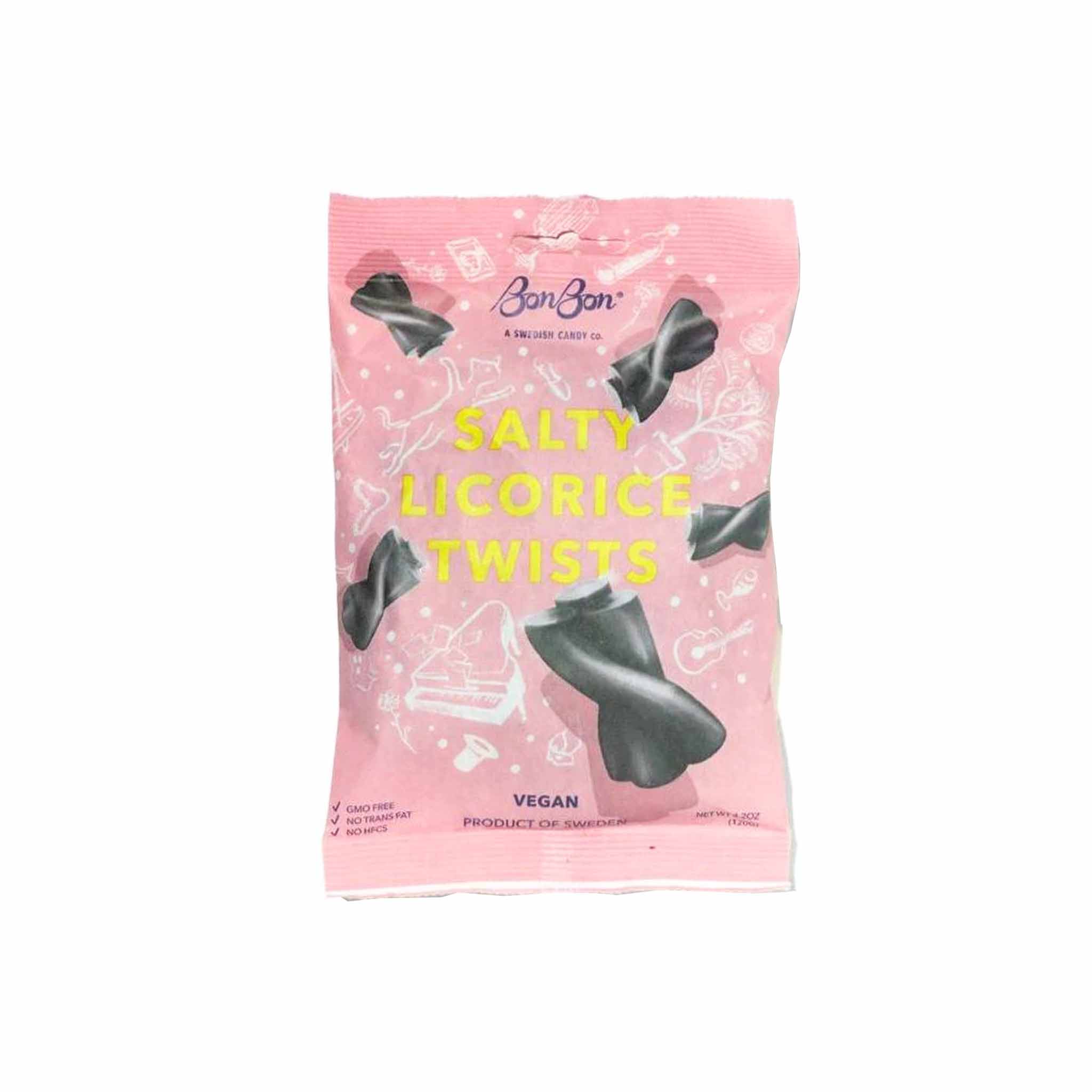 bonbon BONBON VEGAN SWEDISH SALTY LICORICE TWISTS 120g – monsieur marcel