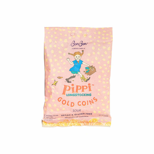 BONBON VEGAN & GLUTEN FREE SWEDISH PIPPI LONGSTOCKING GOLD COINS 120g