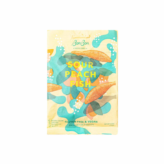BONBON VEGAN & GLUTEN FREE SWEDISH SOUR PEACH FISH 150g