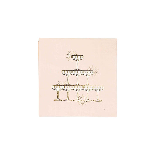 BONJOUR FETE CHAMPAGNE TOWER COCKTAIL NAPKINS 20 COUNT