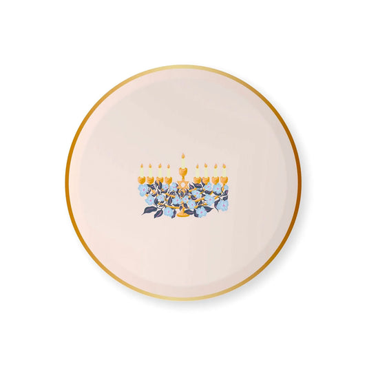 BONJOUR FETE HAPPY HANUKKAH PLATES 8 COUNT