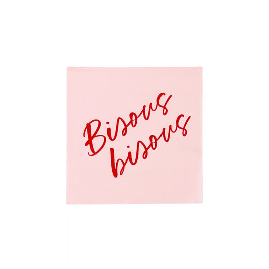 BONJOUR FETE "BISOUS BISOUS" NAPKINS 20 COUNT