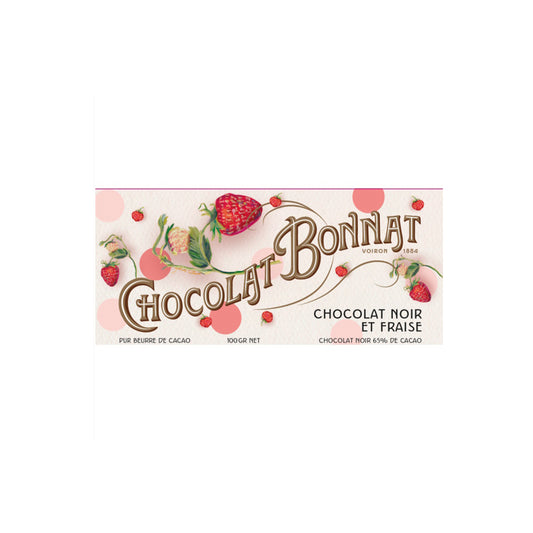 BONNAT CHOCOLATE NOIR ET FRAISE 65% 100g