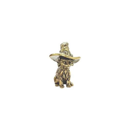 BRASS MAGIC CAT ORNAMENT