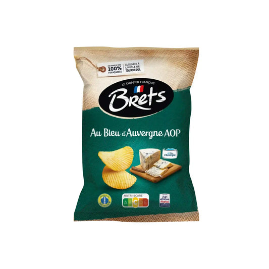 BRETS AU BLEU D'AUVERGNE AOP BLUE CHEESE CHIPS 125g