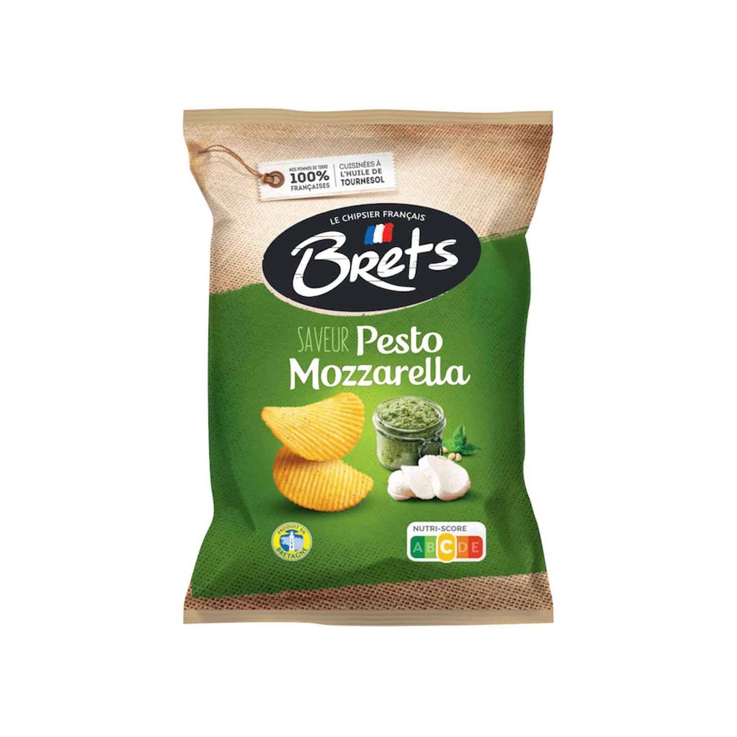 BRETS PESTO MOZZARELLA POTATO CHIPS 125g