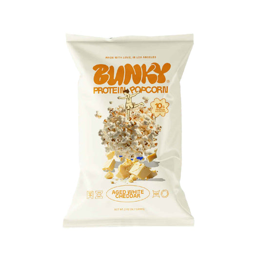 BUNKY AGED WHITE CHEDDAR PROTEIN POPCORN 2oz